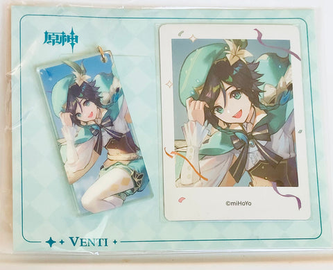 Genshin Impact - Venti - Acrylic Keychain & Photocard Set- 2023 Carnival Gathering Series - 1st Anniversary Ver. (Mihoyo)