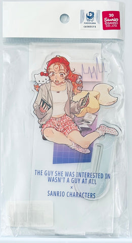 The Guy She Was Interested in Wasn't a Guy at All - Ki ni natteru Hito ga Otoko jyanakatta - Sanrio Characters - Hello Kitty - Oosawa Aya - Acrylic Stand - Ki ni natteru Hito ga Otoko jyanakatta x Sanrio Characters (A3)