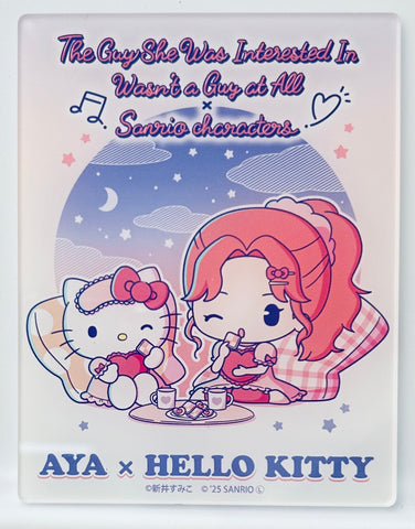 The Guy She Was Interested in Wasn't a Guy at All - Ki ni natteru Hito ga Otoko jyanakatta - Sanrio Characters - Hello Kitty - Oosawa Aya - Acrylic Card - Ki ni natteru Hito ga Otoko jyanakatta x Sanrio Characters - Acrylic Card Blind (A3)