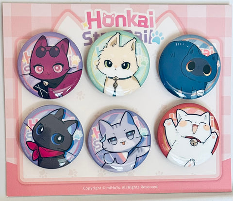 Honkai: Star Rail - Kafka - Luocha - Jing Yuan - Seele - Silver Wolf - Blade - Badge (Set) - Honkai: Star Rail Little Cat Series (miHoYo)