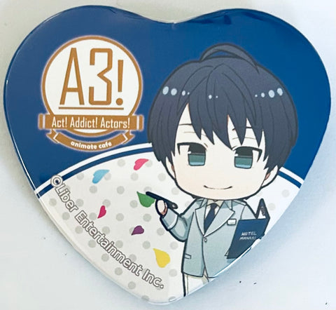 A3! - Tsukioka Tsumugi - A3! x Animate Cafe 2 - Badge - Heart Can Badge - Hotel Style ver. (Animate)