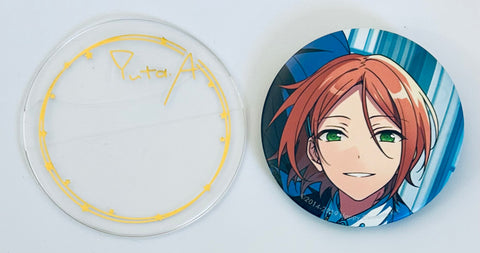 Ensemble Stars!! - Aoi Yuuta - Can Badge with Gold Signature Cover - Ensemble Stars!! SMILE Character Badge Collection (Animate, Movic, Toy's Planning)