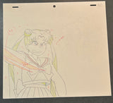 Sailor Moon - Usagi and Makoto - Anime Cel w/Matching Douga, non Matching Background - Episode 29 - A6Key, B5Key