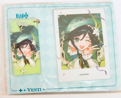 Genshin Impact - Venti - Acrylic Keychain & Photocard Set- 2023 Carnival Gathering Series - 2nd Anniversary Ver. (Mihoyo)