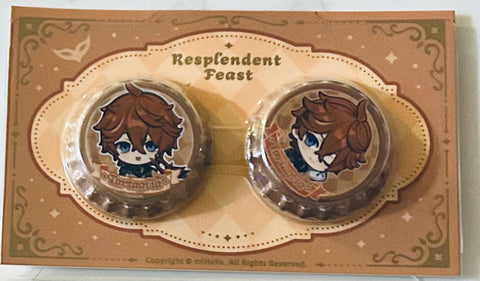 Genshin Impact - Tartaglia - Bottle Cap Badge (Set) - Genshin Impact Resplendent Feast Series (miHoYo)