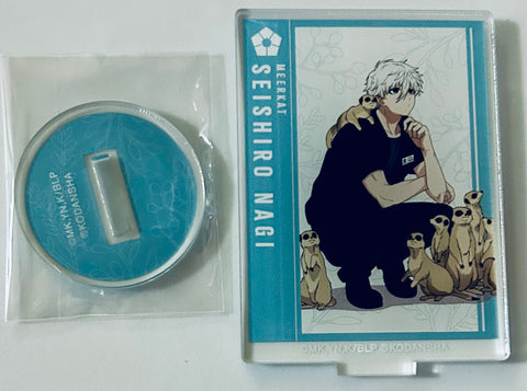 Blue Lock - Nagi Seishirou - Acrylic Stand - Blue Lock x Tobu Zoo Collaboration Kakioroshi Illustration Shiiku Gakari ver. Trading Acrylic Stand (Arma Bianca, Tobu Leisure Kikaku)