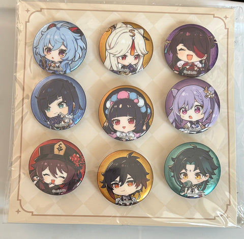 Genshin Impact - Ganyu - Ningguang - Beidou - Yelan - Yun Jin - Keqing - Hu Tao - Zhongli - Xiao - Badge (Set B) - Genshin Impact The Exquisite Night Chimes Series (miHoYo)