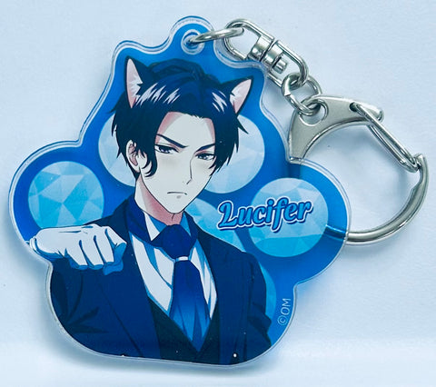 Obey Me! - Lucifer - Acrylic Keychain - Obey Me! x mixx garden Black Cat Butler Cafe 2 Acrylic Keychain (Eight Entertainment, Mixx Garden)