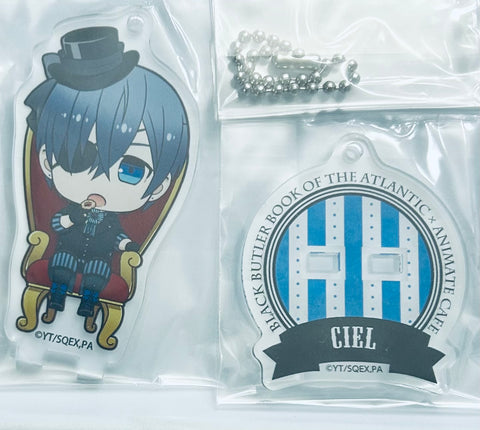 Gekijouban Kuroshitsuji ~Book of the Atlantic~ - Ciel Phantomhive - Acrylic Keychain - Acrylic Stand - Kuroshitsuji ~Book of the Atlantic~ x Animate Cafe - Standing Acrylic Keychain (Animate)