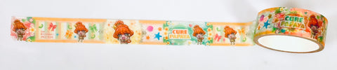 Precure Allstars - Tropical-Rouge! Precure - Cure Papaya - Gashapon Kuji - Gashapon Kuji Precure All Stars - Precure Assort (Prize C) - Masking Tape (Bandai)