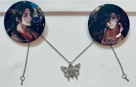 Heaven Official's Blessing - Tian Guan Ci Fu - Hua Cheng - Xie Lian - Badge - Fan Hua Shui Ting (Bemoe)