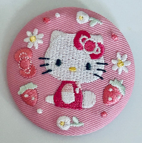 Sanrio Characters - Hello Kitty - Embroidery Can Badge