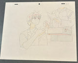 Card Captor Sakura - Tsukishiro Yukito - Oversized Anime Cel w/Douga - Movie 1 - B3
