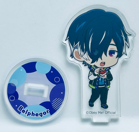 Obey Me! - Belphegor - Acrylic Stand - Chibi Chara - Obey Me! x Chara Dri!! Chibi Chara Acrylic Stand (Collabo Cafe Honpo, Eight Entertainment)