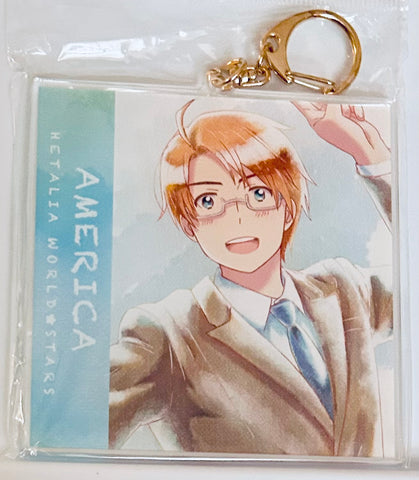 Hetalia World☆Stars - America - Acrylic Keychain - Ani-Art - Ani-Art Aqua Label - Hetalia World★Stars Ani-Art aqua label Big Acrylic Keychain (Amnibus, Arma Bianca)