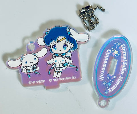 Eternal Sailor Mercury x Cinnamoroll "Sailor Moon Cosmos x Sanrio Characters Stand Mini Acrylic Keychain Aurora TYPE"
