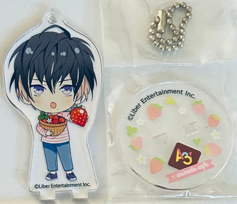 A3! - Usui Masumi - A3! x Animate Cafe - Keyholder - Acrylic Stand - Strawberry Hunting Ver. - A Group (Animate)