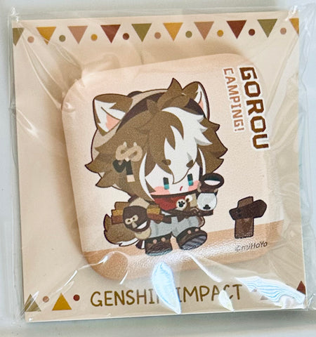 Genshin Impact - Gorou - Genshin Impact Relaxing Camp Series - Square Can Badge (miHoYo)