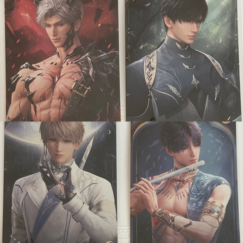 Love and Deepspace - Lian Yu Shen Kong - Rafayel - Xavier - Zayne - Sylus - Postcard Set (Papergames)