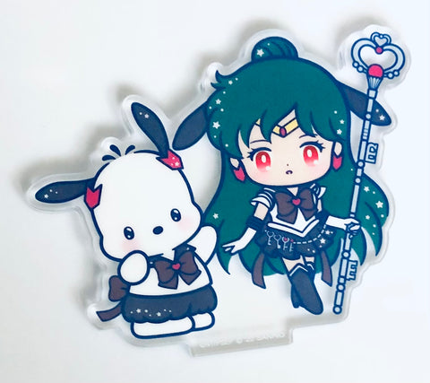 Gekijouban Bishoujo Senshi Sailor Moon Eternal - Sanrio Characters - Pochacco - Super Sailor Pluto - Acrylic Stand - Bishoujo Senshi Sailor Moon Eternal x Sanrio Characters (Sanrio)