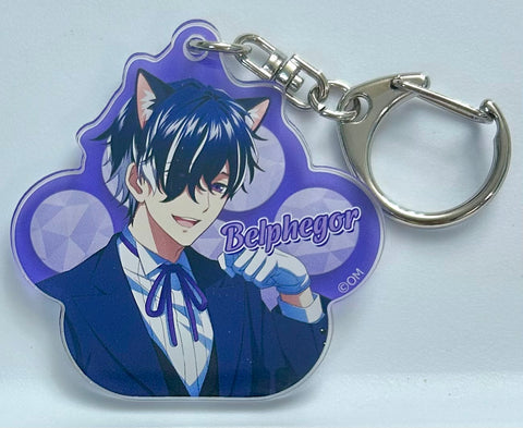 Obey Me! - Belphegor - Acrylic Keychain - Obey Me! x mixx garden Black Cat Butler Cafe 2 Acrylic Keychain (Eight Entertainment, Mixx Garden)