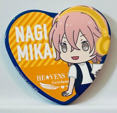 Uta no☆Prince-sama♪ - Mikado Nagi - Badge - Uta no Prince-sama HE☆VENS RADIO ～ Go to heaven ～ Trading Heart-shaped Can Badge