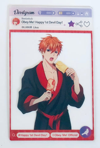 Obey Me! - Beelzebub - Acrylic Card - Obey Me! Trading Devilgram Acrylic Card (Eimo, The Loft Co. Ltd.)