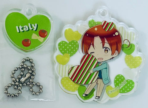 Hetalia World☆Stars - Northern Italy (Veneziano) - Acrylic Keychain - Hetalia World Stars Acrylic Ball Chain (F.Heart)