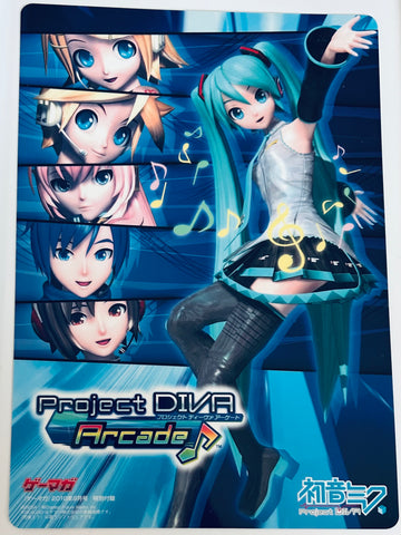 Hatsune Miku Project DIVA 2nd/ARCADE Reversible B5 Desk Pad Game Magazine September 2010 Issue Supplement Softbank Creative