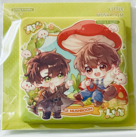 Little Mushroom - Xiao Mogu - Lu Feng - An Zhe - Badge - Little Mushroom Chibi Ver. (Mancool)