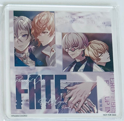 Paradox Live - Acrylic Coaster -  Jacket Illustration Acrylic Coaster "CD Paradox Live -Road to Legend- Round1 "FATE"" Rakuten Books Purchase Bonus