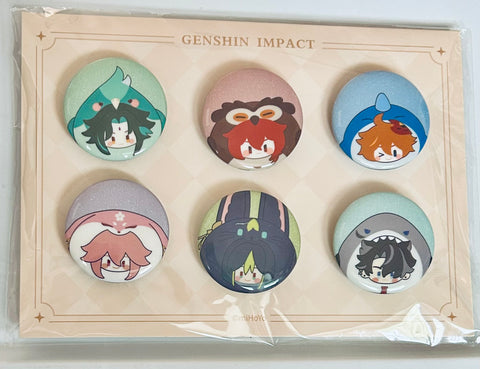 Genshin Impact - Tartaglia - Xiao - Diluc - Yae Miko - Tighnari - Wriothesley - Genshin Impact Teyvat Zoo Series - Mini Can Badge (Set) (miHoYo)