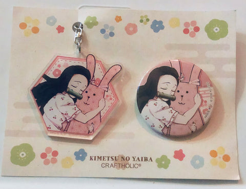 Kimetsu no Yaiba - Kamado Nezuko - Acrylic Charm & Badge Set - Kimetsu no Yaiba × CRAFTHOLIC (Vol.1) (Aniplex)