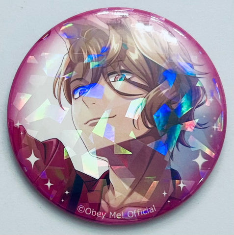 Obey Me! Nightbringer - Asmodeus - Badge - Obey Me! Nightbringer × Chara Dri!! Set A Hologram can badges (Collabo Cafe Honpo, Eight Entertainment)