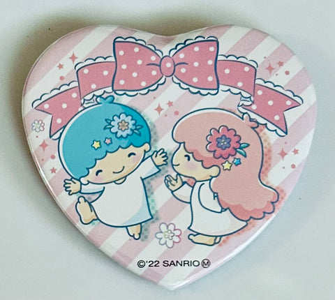 Little Twin Stars - Kiki - Lala - Heart Shaped Badge (Sanrio)