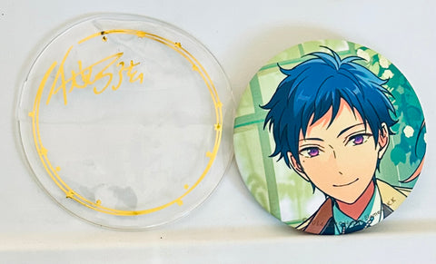Ensemble Stars! - Fushimi Yuzuru - Can Badge with Gold Signature Cover - Ensemble Stars!! SMILE Character Badge Collection (Animate, Movic, Toy's Planning)