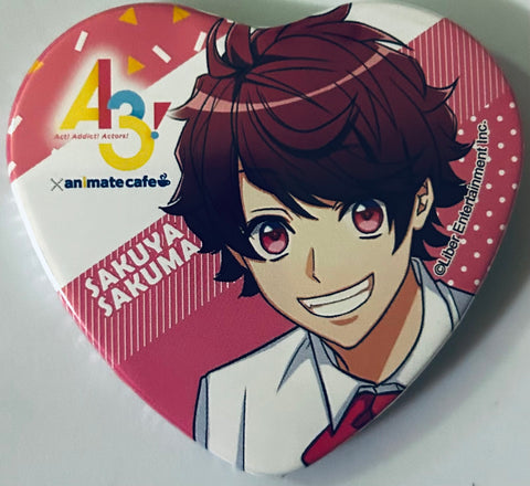 A3! - Sakuma Sakuya - A3! x Animate Cafe - Badge - Heart Can Badge (Animate)