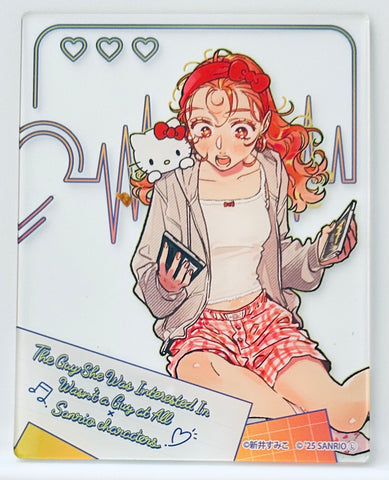 The Guy She Was Interested in Wasn't a Guy at All - Ki ni natteru Hito ga Otoko jyanakatta - Sanrio Characters - Hello Kitty - Oosawa Aya - Acrylic Card - Ki ni natteru Hito ga Otoko jyanakatta x Sanrio Characters - Acrylic Card Blind (A3)