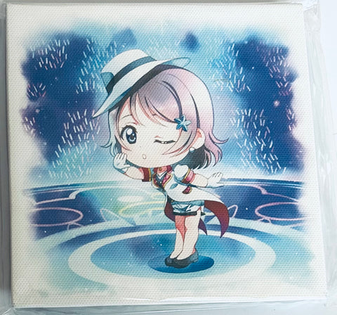 Love Live! Sunshine!! - Watanabe You - Canvas Board - Ichiban Kuji - Ichiban Kuji Love Live! Sunshine!! 5th Anniversary (J Prize) - Kyun-Chara Illustrations - Mirai Ticket (Bandai Spirits)