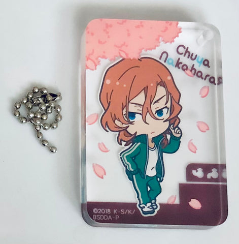 Bungou Stray Dogs - Nakahara Chuuya - Acrylic Keychain - Keyholder - Gakuen SD Chara ver (Kadokawa)