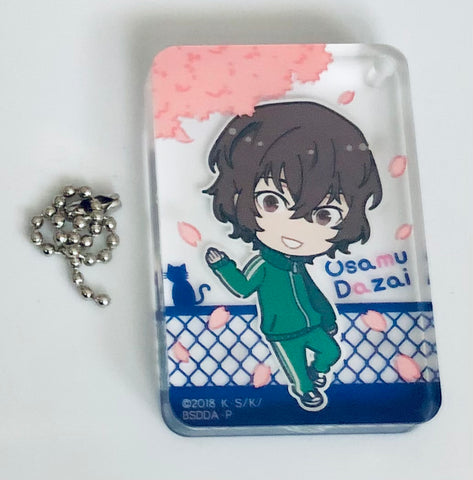 Bungou Stray Dogs - Dazai Osamu - Acrylic Keychain - Keyholder - Gakuen SD Chara ver (Kadokawa)