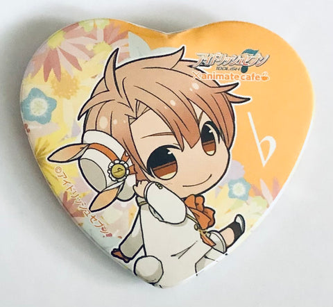 Idolish 7 × animatecafe trading heart-shaped cans badge Rabbit garden - Izumi Mitsuki