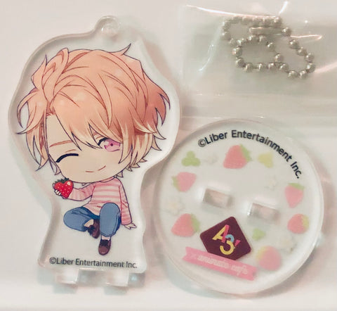 A3! - Chigasaki Itaru - A3! x Animate Cafe - Keyholder - Acrylic Stand - Strawberry Hunting Ver. - A Group (Animate)
