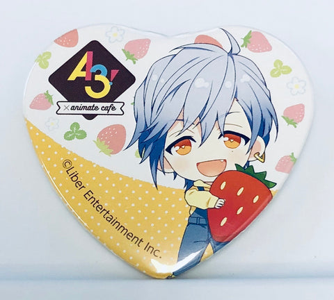 A3! - Ikaruga Misumi - A3! x Animate Cafe - Badge - Heart Can Badge - Strawberry Hunting Ver. - A Group (Animate)