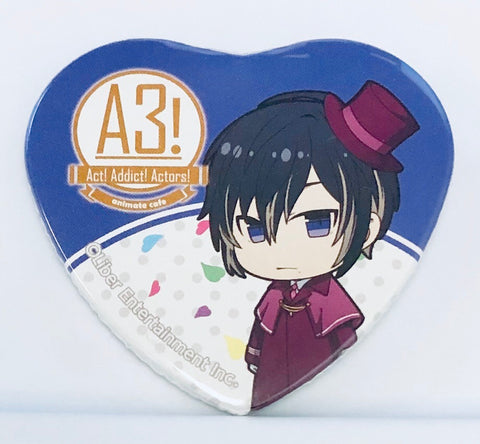 A3! - Usui Masumi - A3! x Animate Cafe 2 - Badge - Heart Can Badge - Hotel Style ver. (Animate)