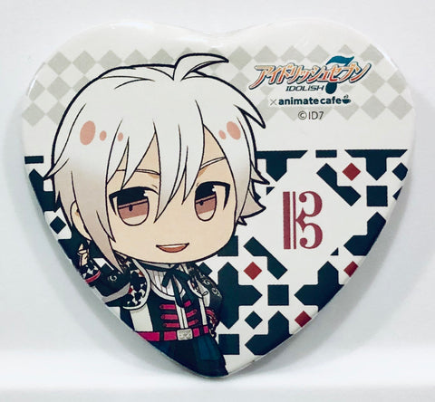 Kujou Tenn - Idolish7 x animatecafe - Heart Shaped Can Badge - Looking at the Future Ver.