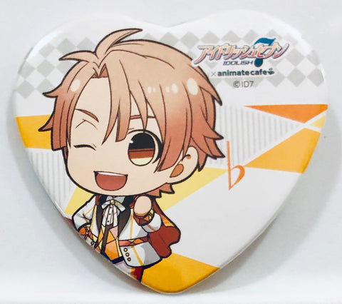 Izumi Mitsuki (Looking to the Future Only) "Idolish 7 × animatecafe" - Trading Heart-shaped Can Badge