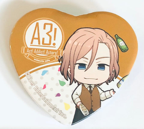 A3! - Settsu Banri - A3! x Animate Cafe 2 - Badge - Heart Can Badge - Hotel Style ver. (Animate)