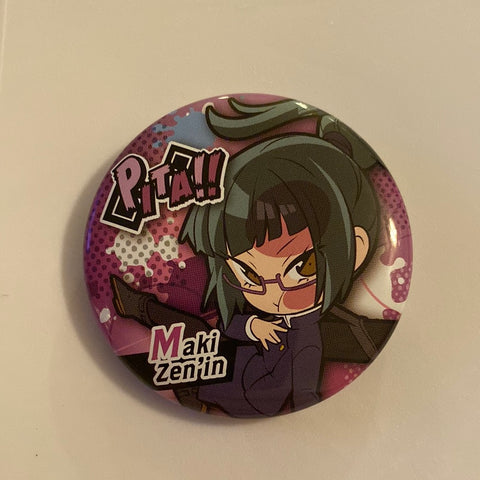 Jujutsu Kaisen - Zenin Maki - Badge - Pita! Deforme - Pita! Deforme Jujutsu Kaisen Can Badge (Takara Tomy A.R.T.S)