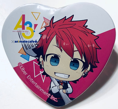 A3! - Nanao Taichi - A3! x Animate Cafe - Badge - Heart Can Badge (Animate)